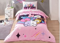 Постельное белье ранфорс TAC - Disney BT21 Universtar (Turkey), подростковый